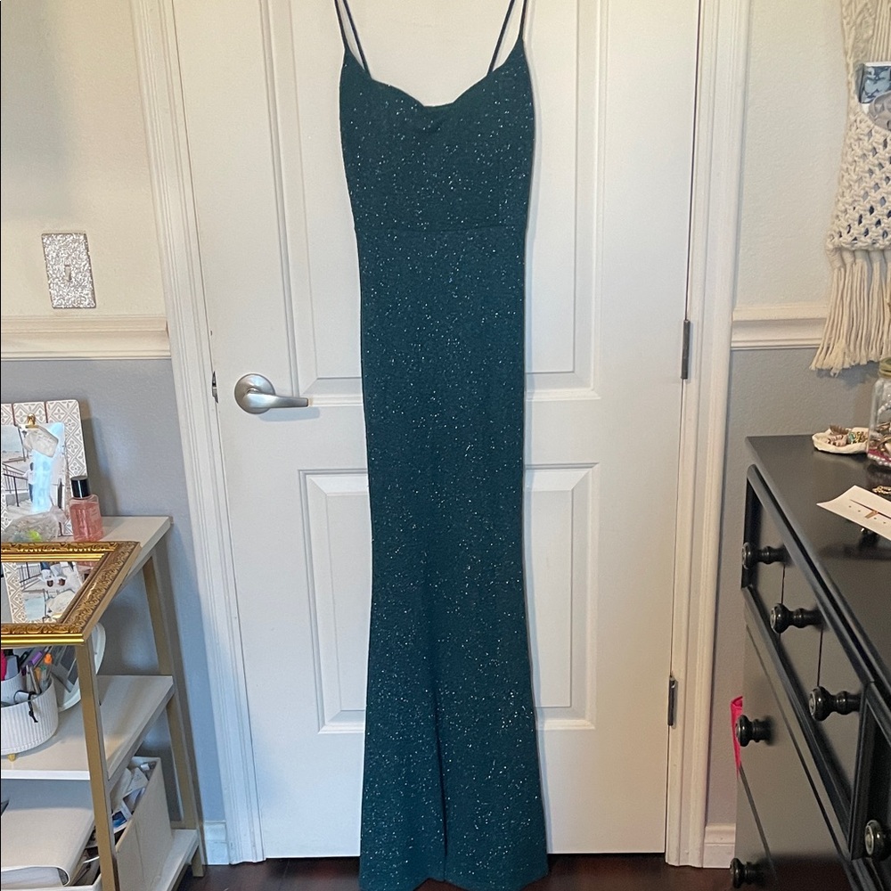 Windsor Teal Sparkle Maxi Dress